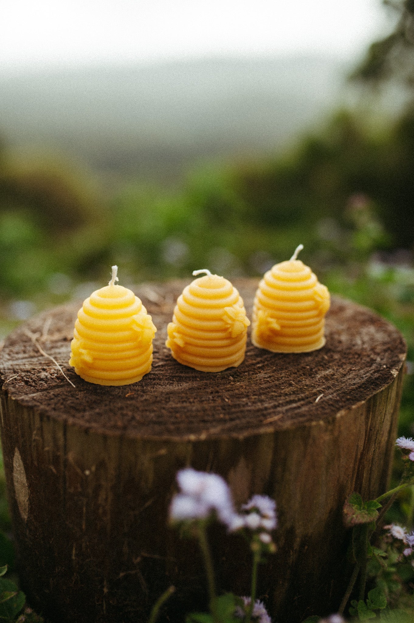 Beehive tea light candle