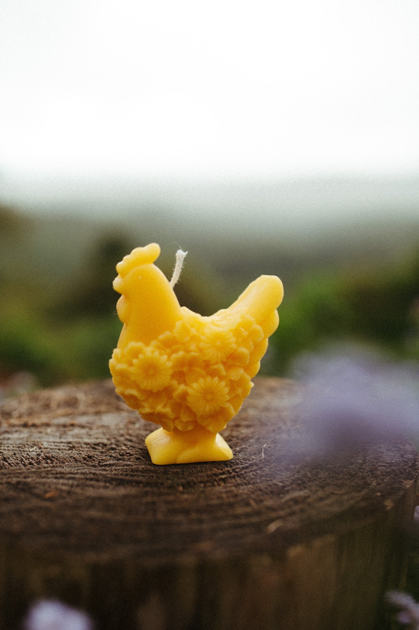 Flower chicken candle