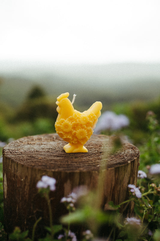 Flower chicken candle