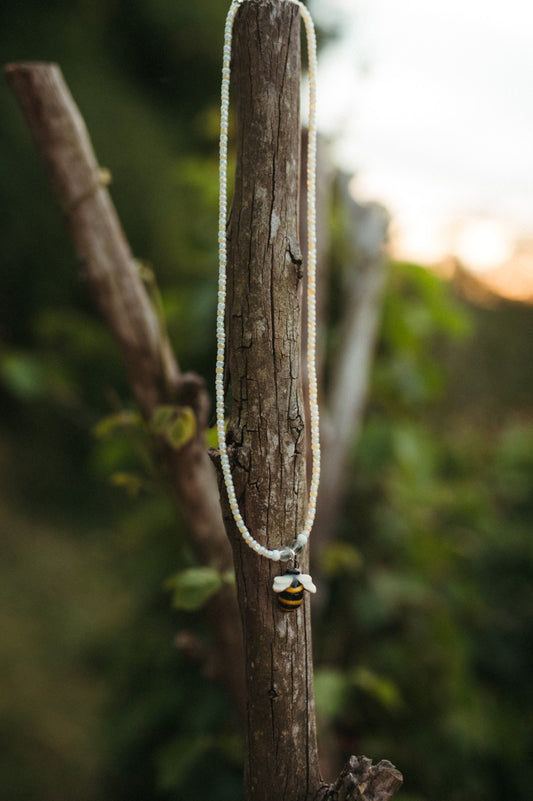 Honey bee necklace